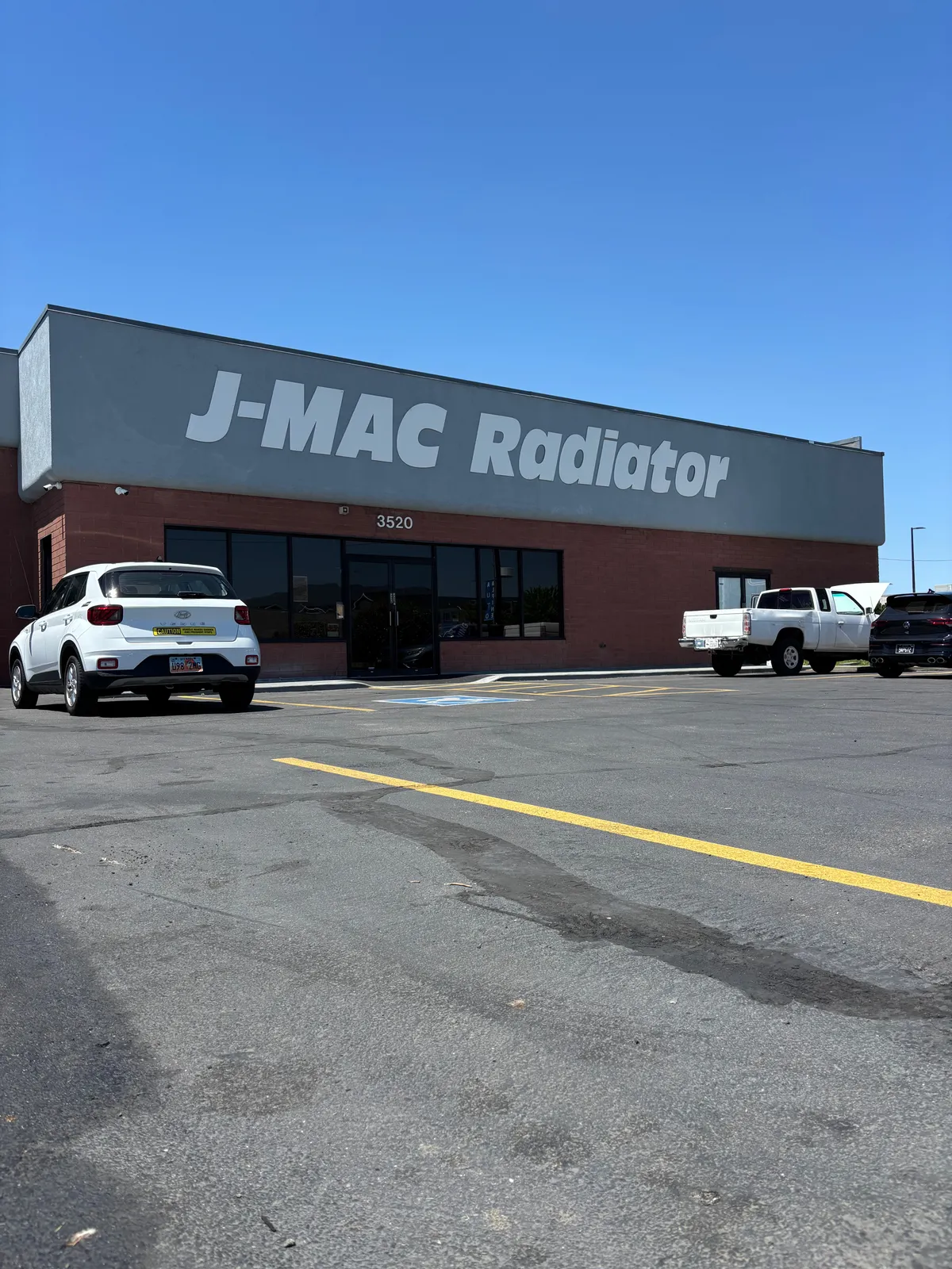 J-Mac Radiator storefront with the 3520 address above the entrance